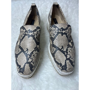 Karl Lagerfeld Brea slip-on sneakers snake print leather women size 6.5M